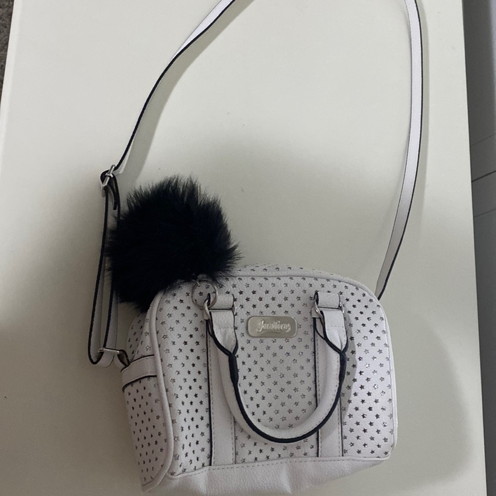 Kids black and white purse from justice